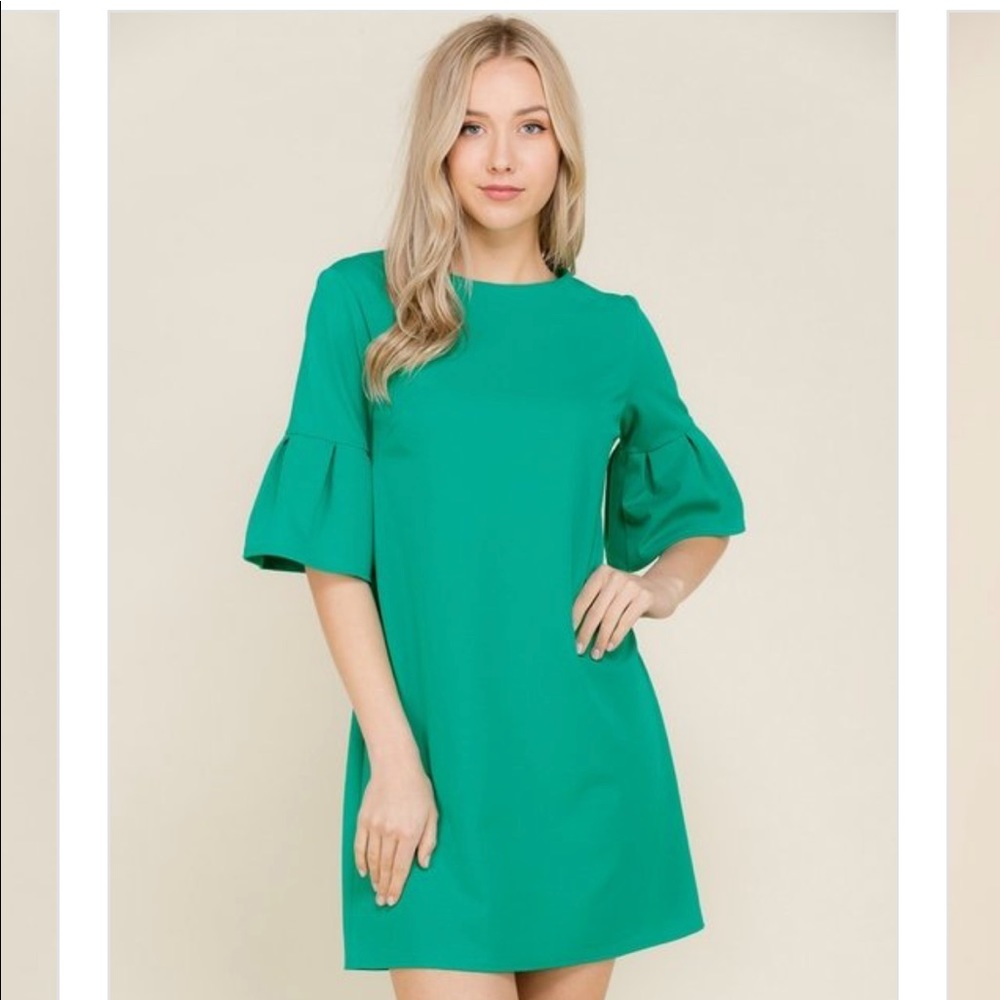 2 Bell Sleeve Shift Dresses MEDIUM - Picture 5 of 7